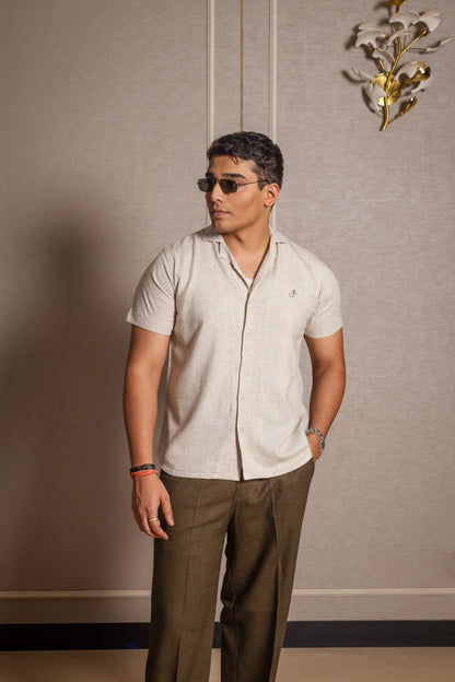 Solid Linen Resort Shirt