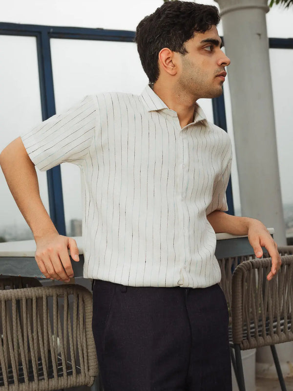 Striped Linen Resort Shirt
