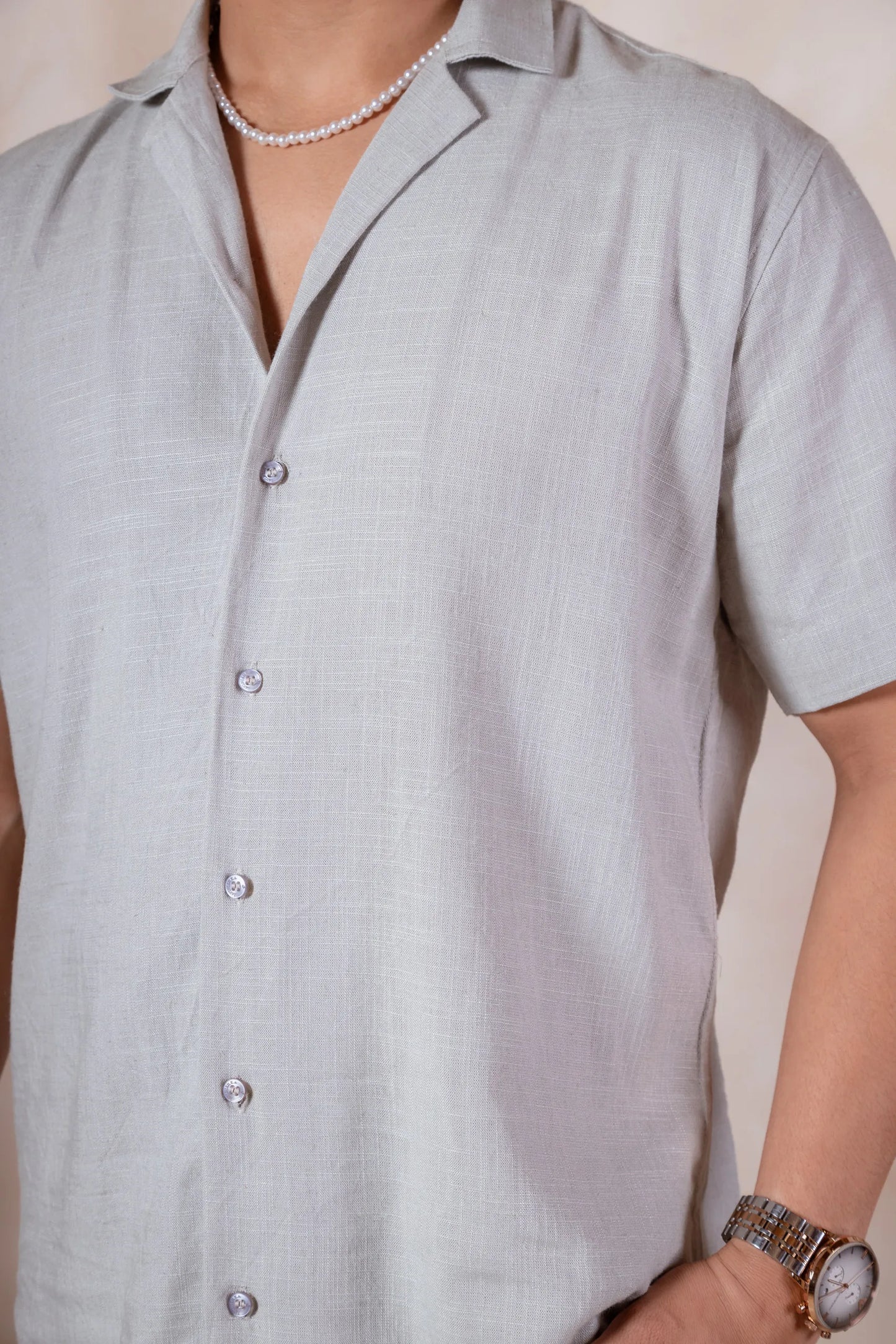 Solid Linen Resort Shirt