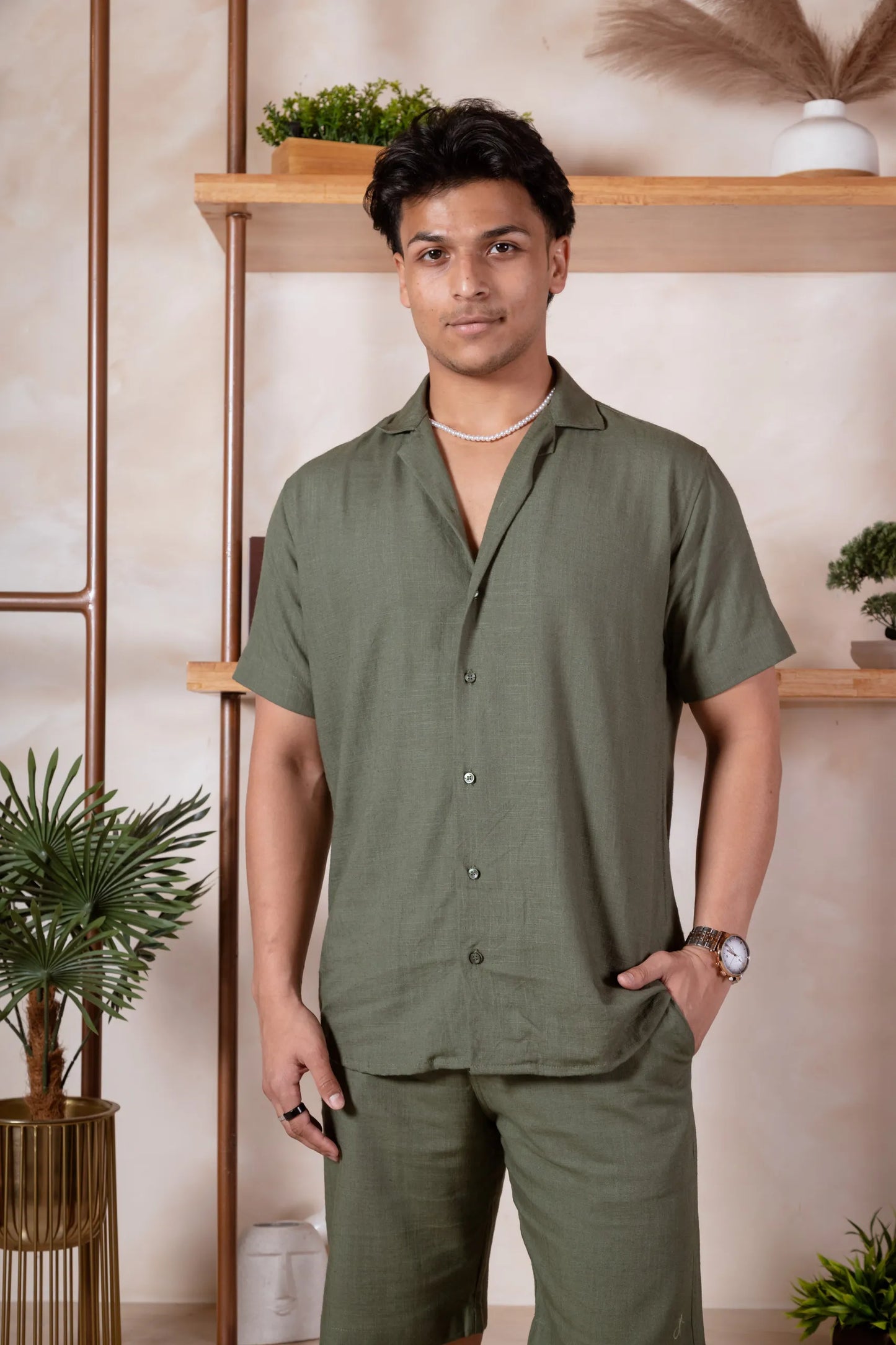 Solid Linen Resort Shirt