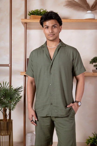Solid Linen Resort Shirt