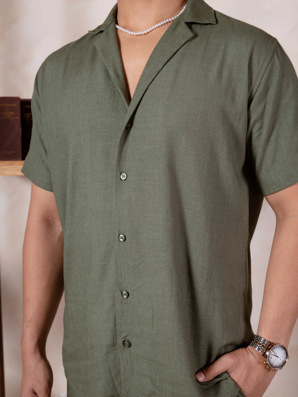 Solid Linen Resort Shirt