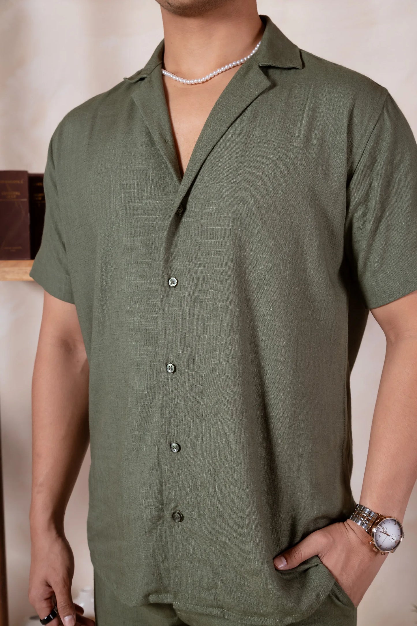 Solid Linen Resort Shirt