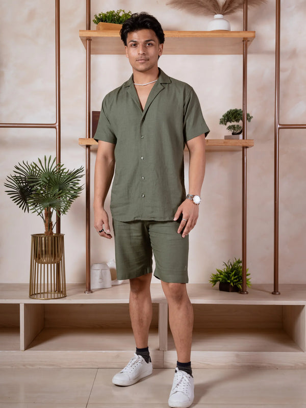 Solid Linen Resort Shirt