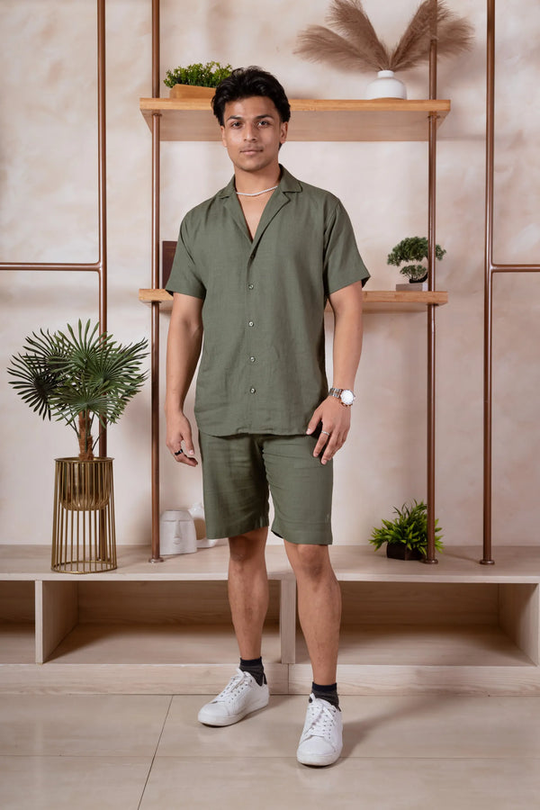 Solid Linen Resort Shirt