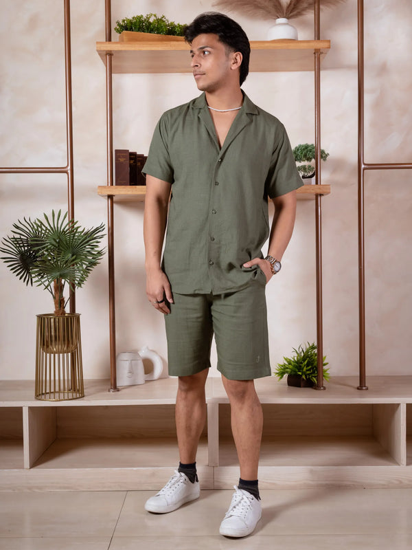 Solid Linen Resort Shirt