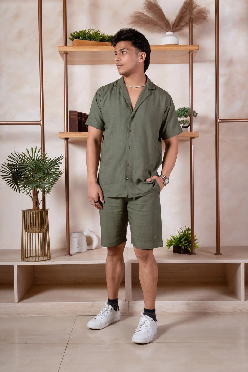 Solid Linen Resort Shirt