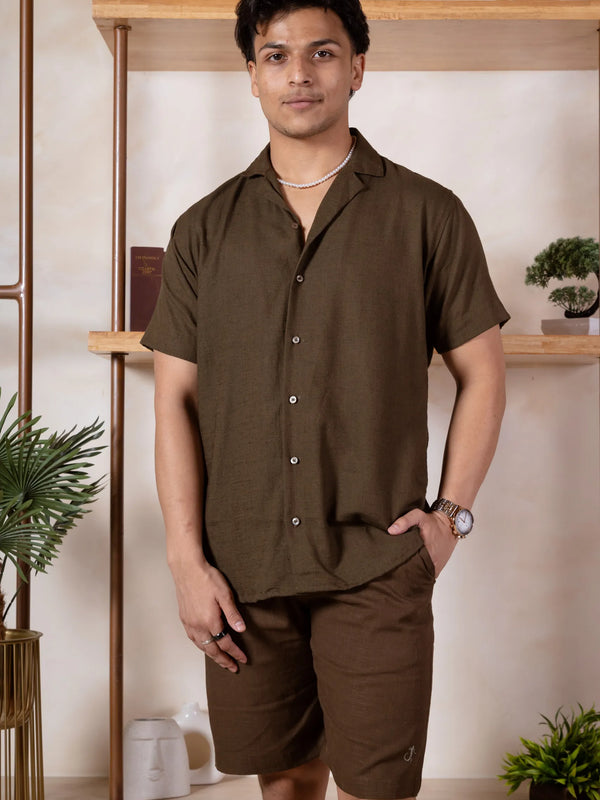 Solid Linen Resort Shirt