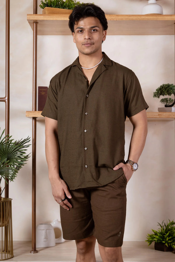 Solid Linen Resort Shirt