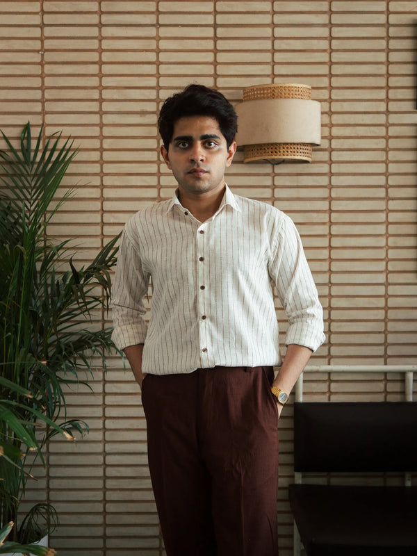 Men’s Off-White Pinstripe Shirt