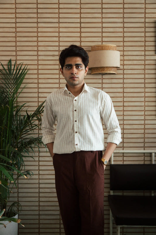 Men’s Off-White Pinstripe Shirt