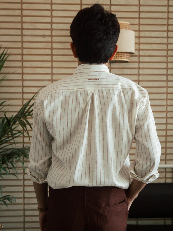 Men’s Off-White Pinstripe Shirt