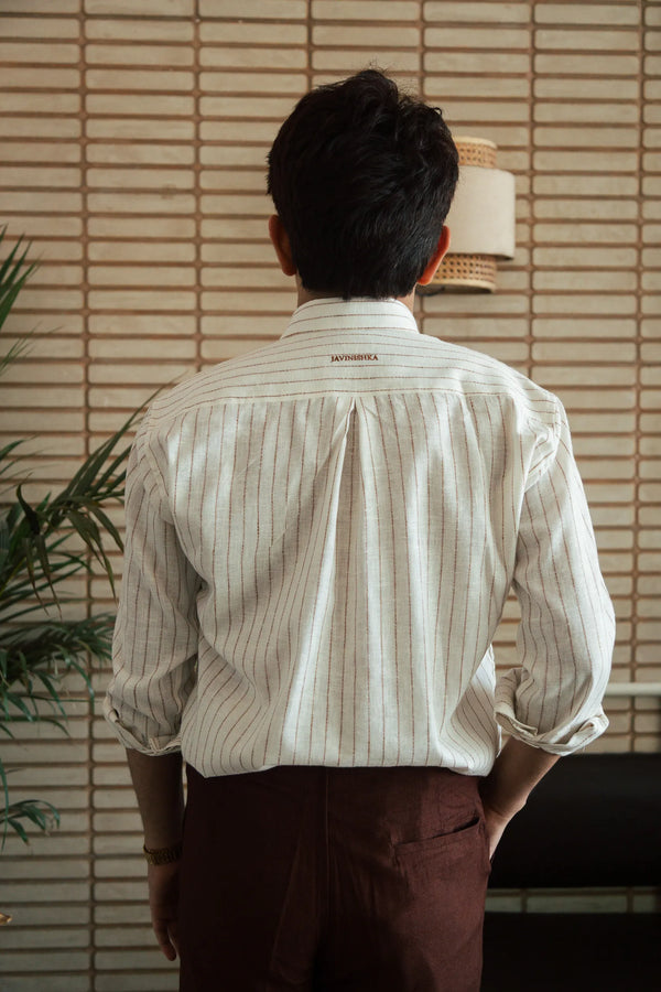 Men’s Off-White Pinstripe Shirt