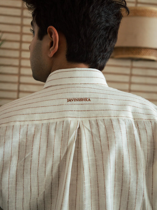 Men’s Off-White Pinstripe Shirt