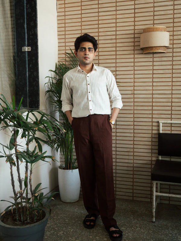 Men’s Off-White Pinstripe Shirt