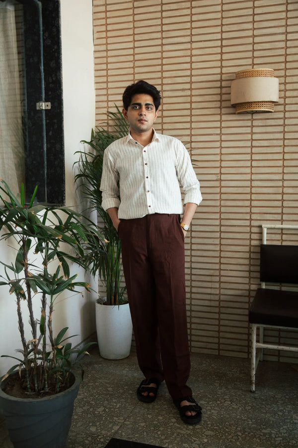 Men’s Off-White Pinstripe Shirt