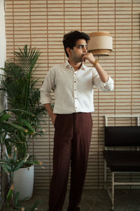Men’s Off-White Pinstripe Shirt