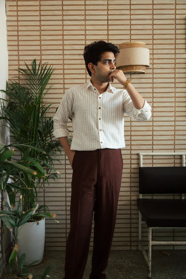 Men’s Off-White Pinstripe Shirt