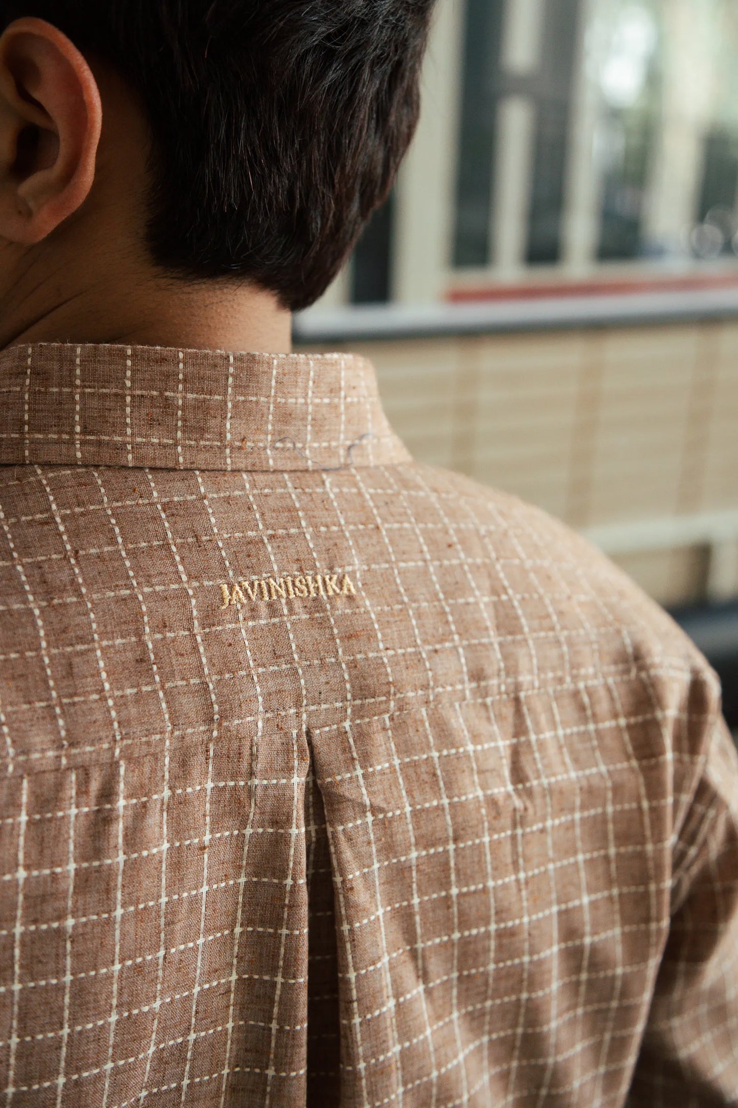 Men’s Brown Checkered Shirt