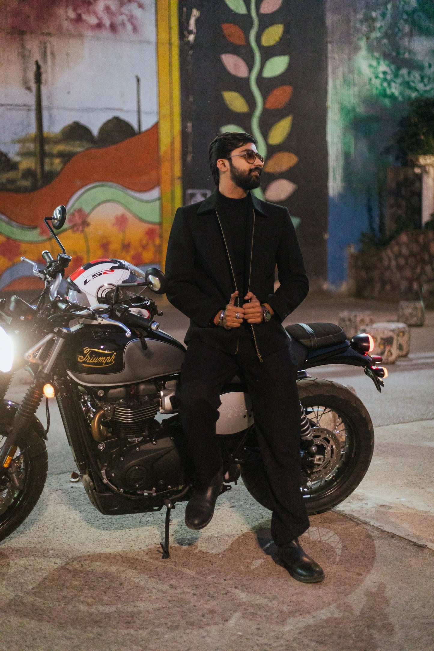 Men Wool Blend Trucker Zipper Jacket