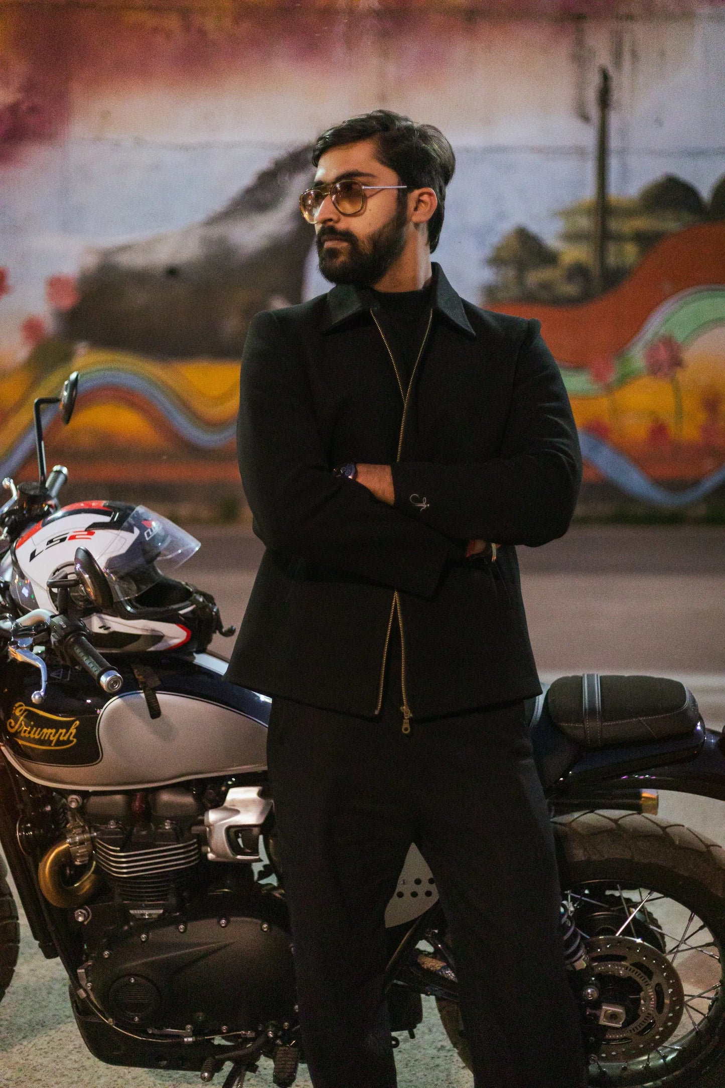 Men Wool Blend Trucker Zipper Jacket