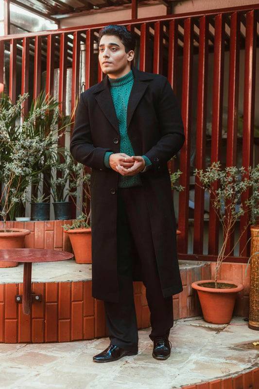 Men Ankle Length Long Trench Coat