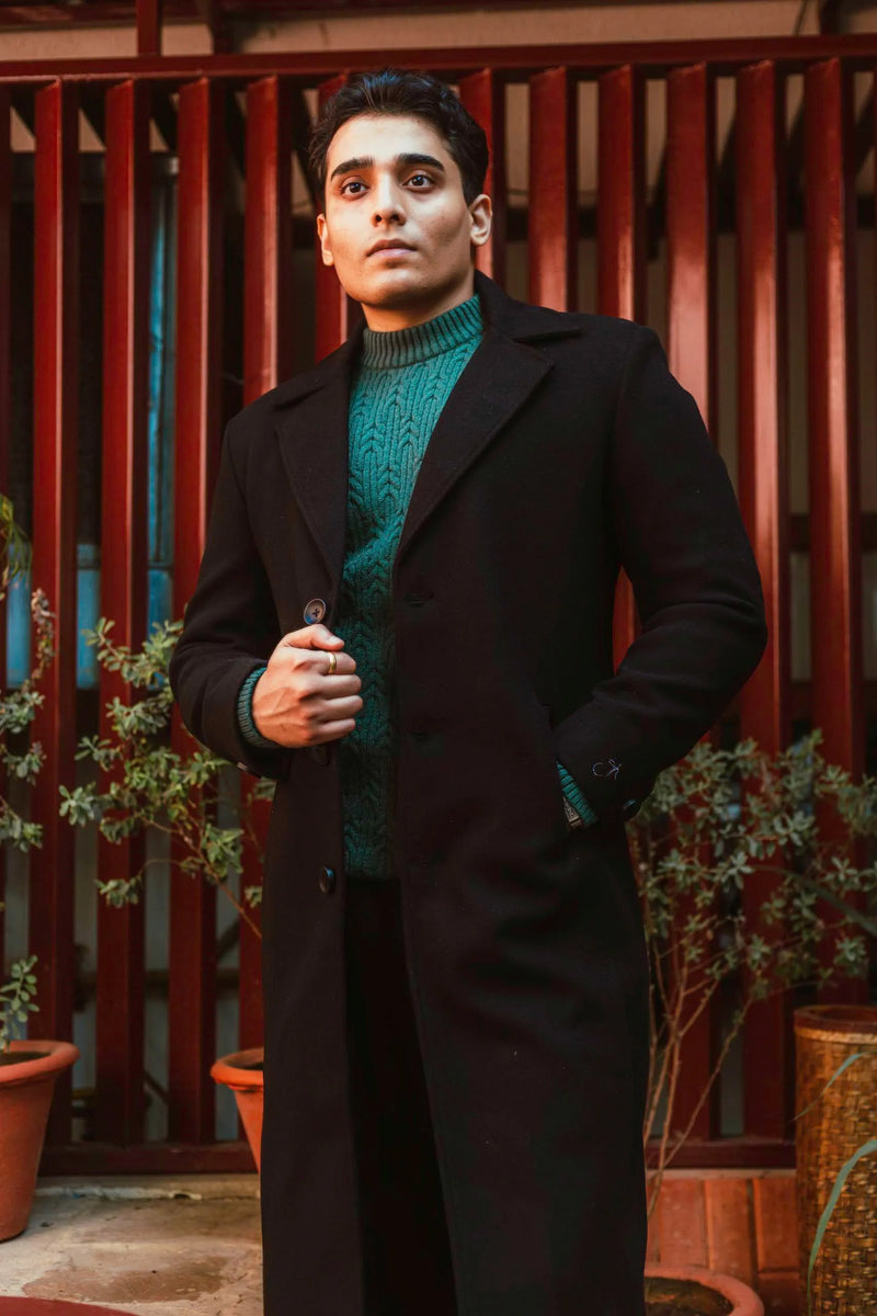 Men Ankle Length Long Trench Coat