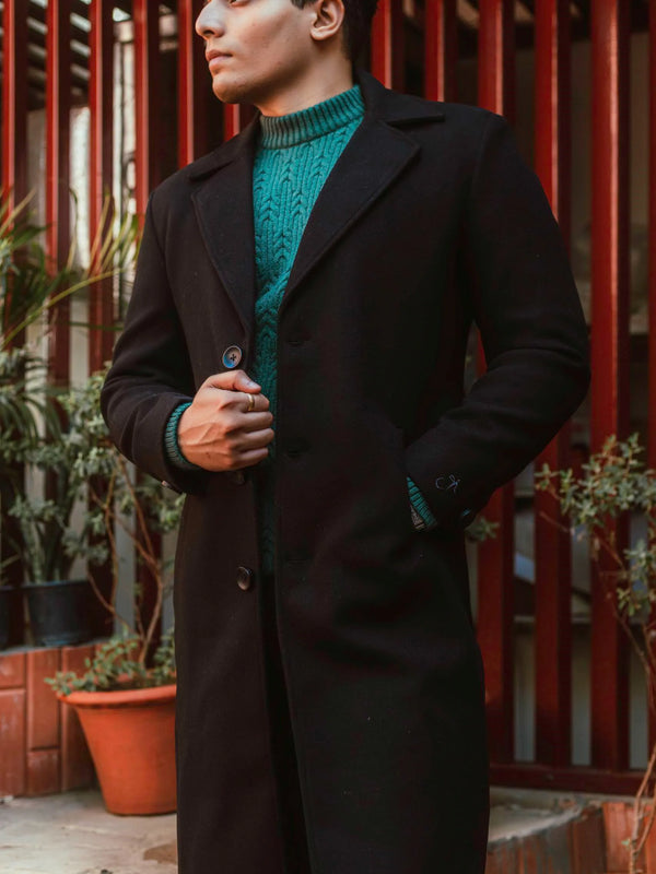 Men Ankle Length Long Trench Coat