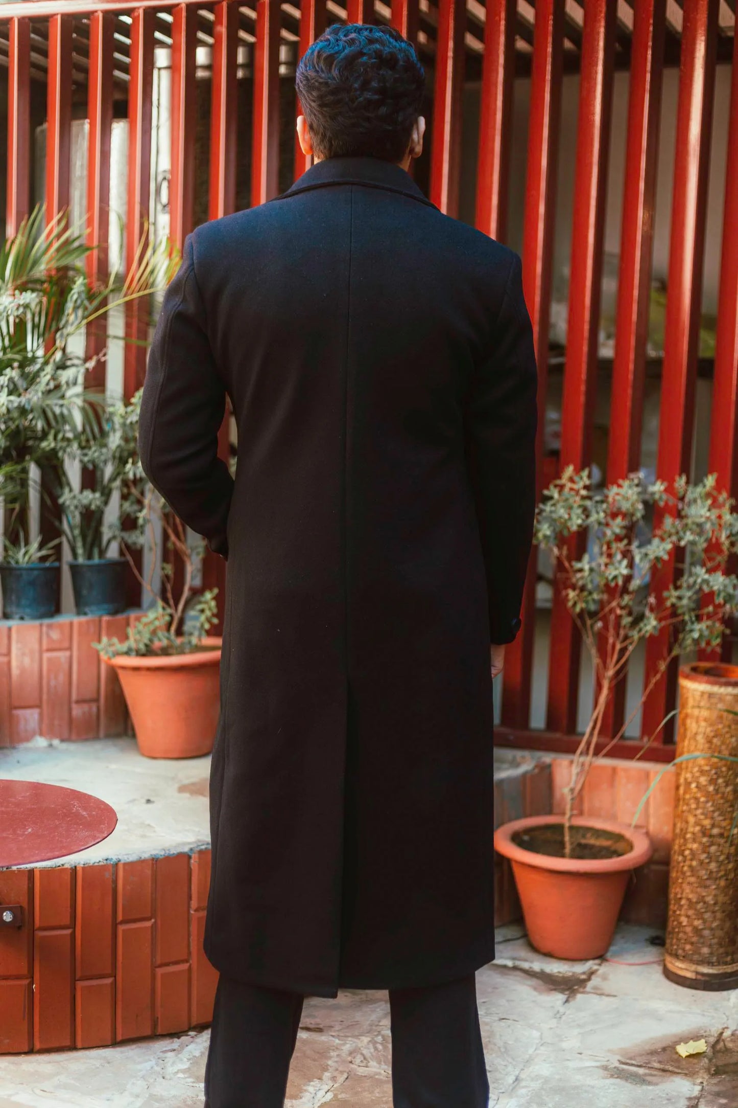 Men Ankle Length Long Trench Coat