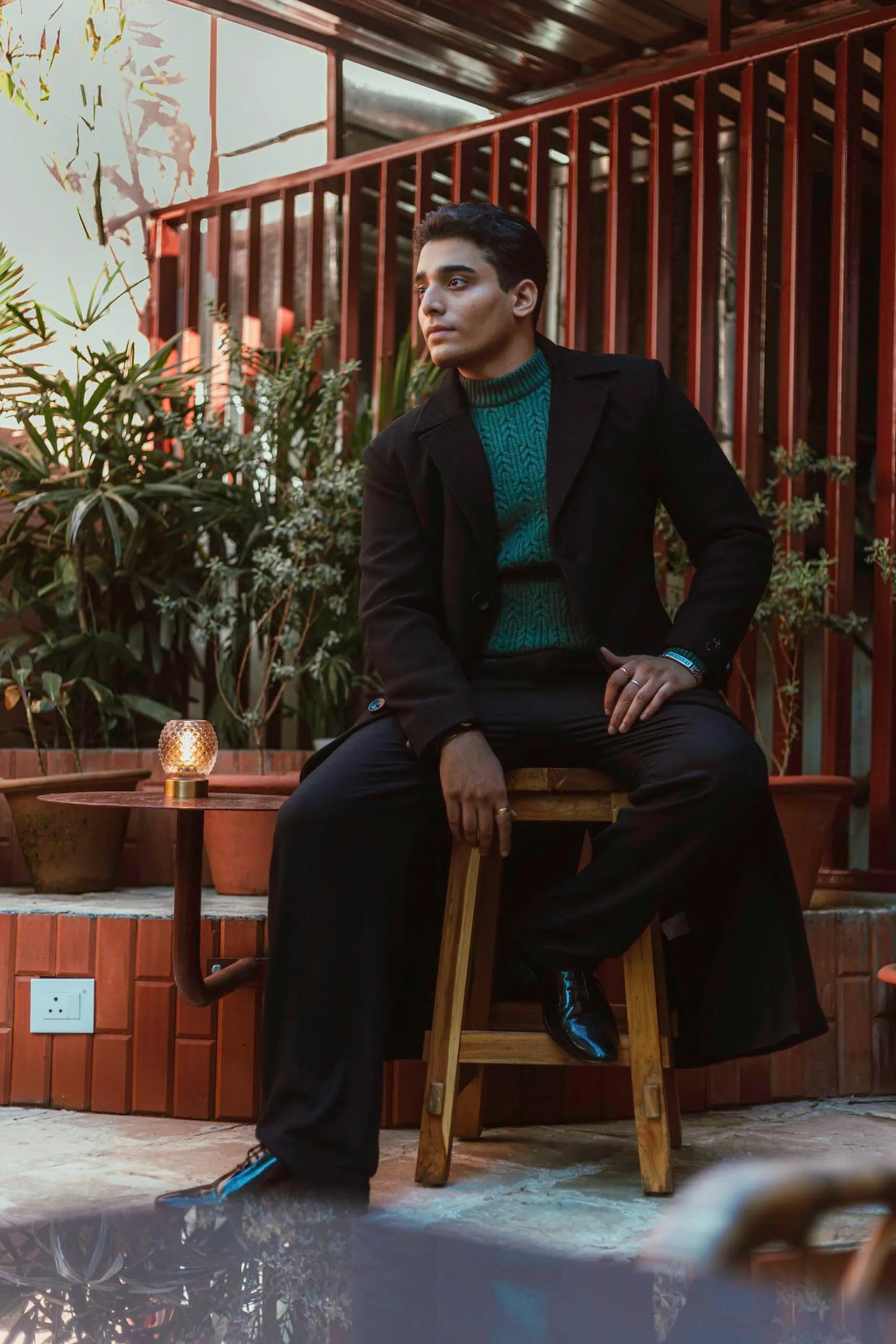 Men Ankle Length Long Trench Coat