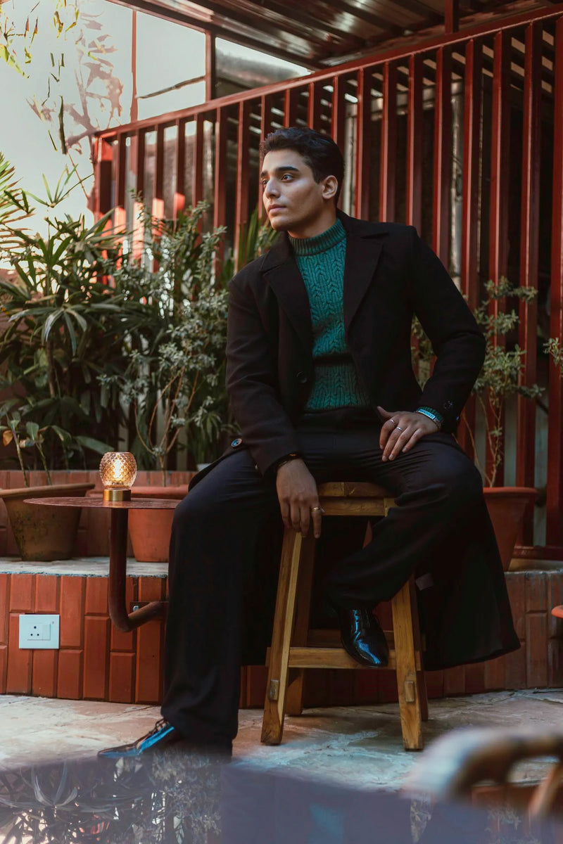 Men Ankle Length Long Trench Coat