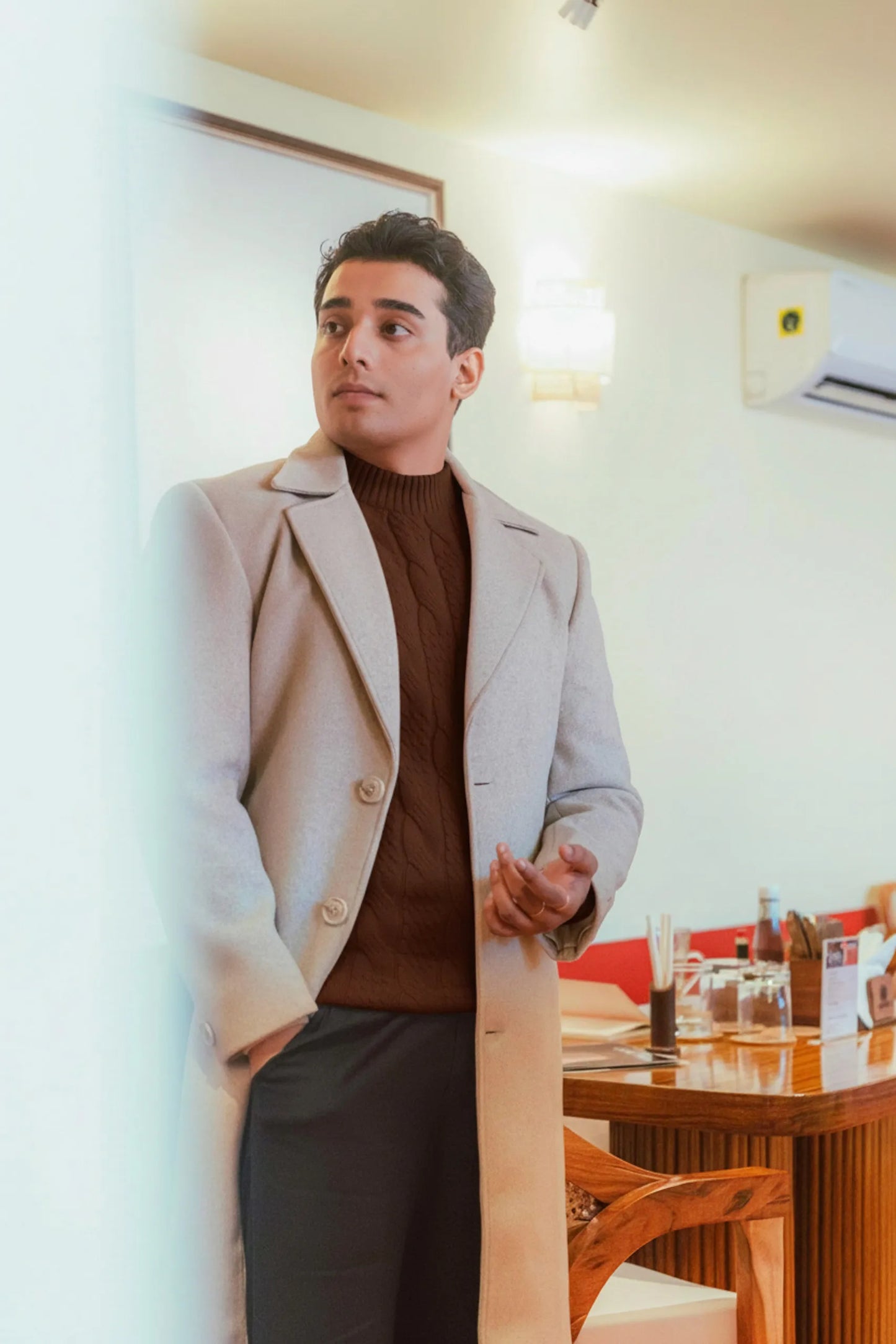 Men Ankle Length Long Trench Coat