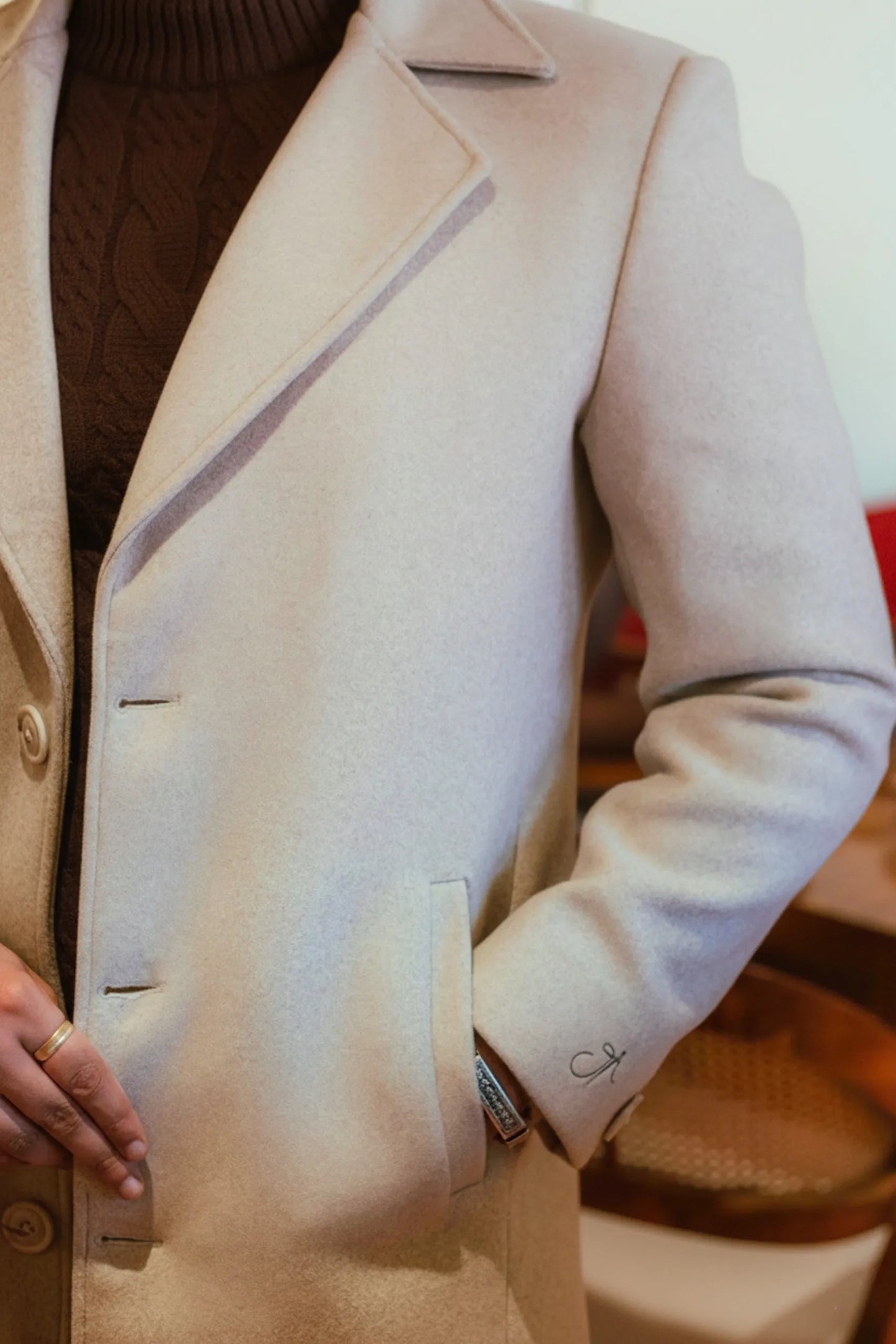 Men Ankle Length Long Trench Coat