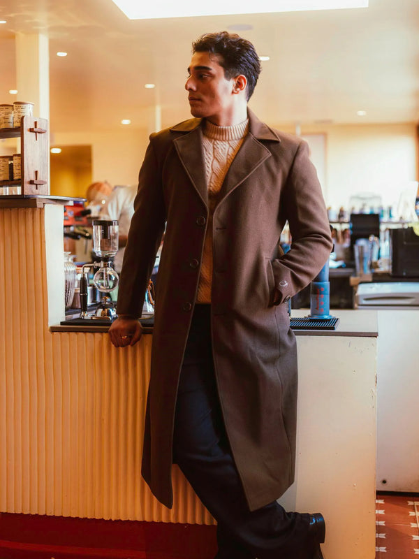 Men Ankle Length Long Trench Coat