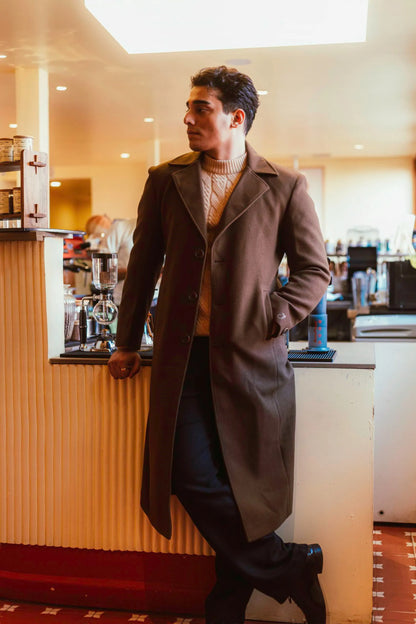 Men Ankle Length Long Trench Coat