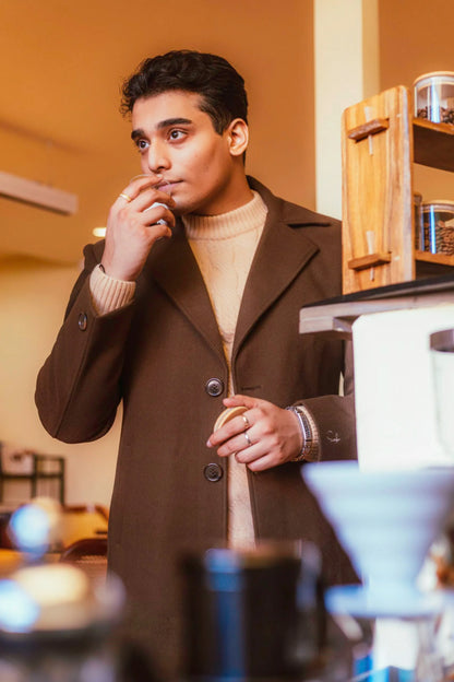 Men Ankle Length Long Trench Coat