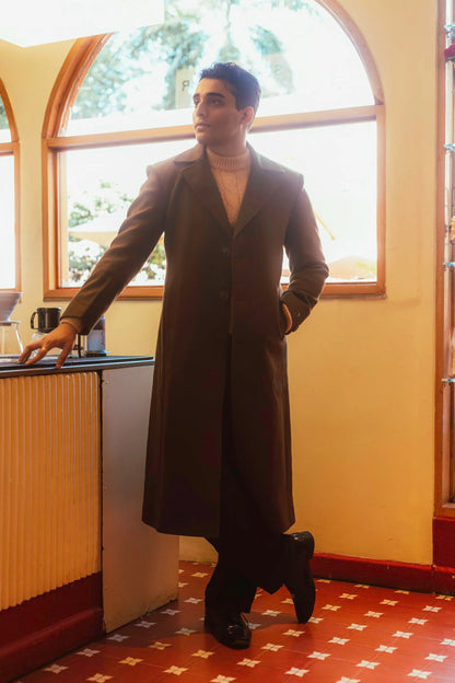 Men Ankle Length Long Trench Coat