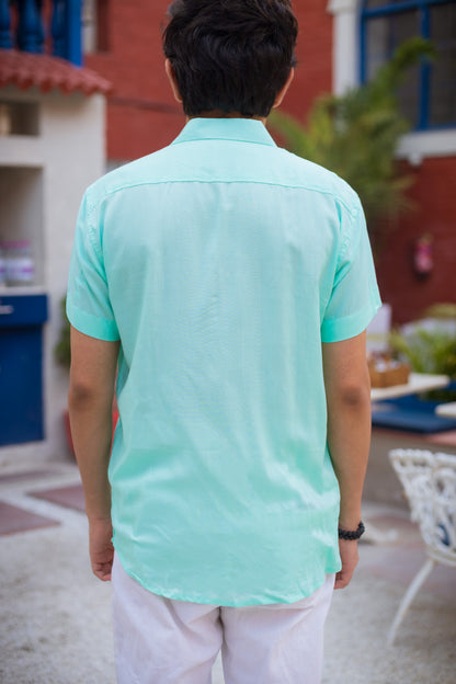 Softest Sea Green Slim Fit Unisex Modal Shirt