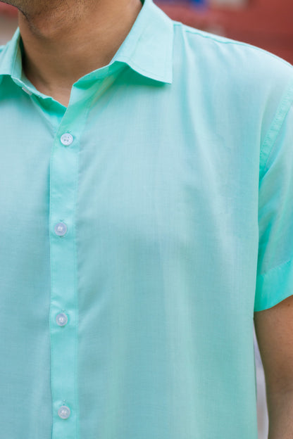 Softest Sea Green Slim Fit Unisex Modal Shirt