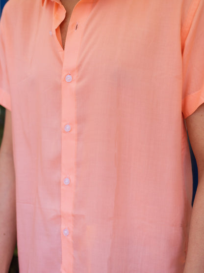 Softest Peach Slim Fit Unisex Modal Shirt