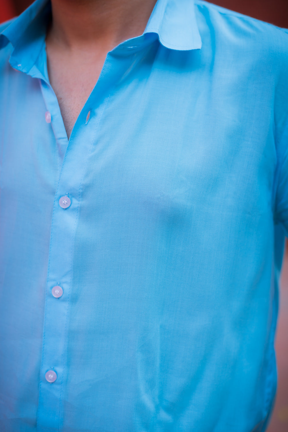Softest Pastel Blue Slim Fit Unisex Modal Shirt