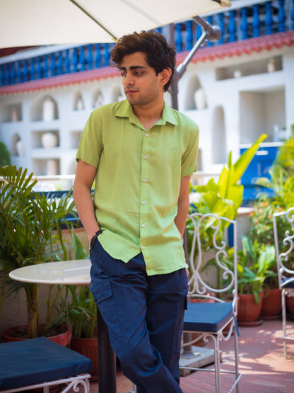 Softest Pastel Green Slim Fit Unisex Modal Shirt