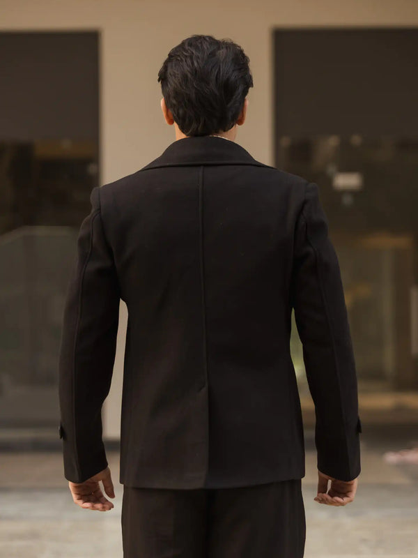 Men Double Breasted Short Coat