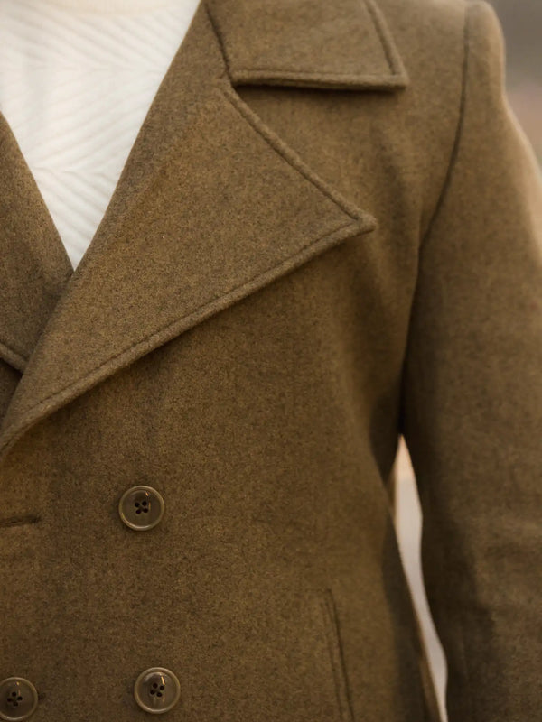 Men Double Breasted Short Coat