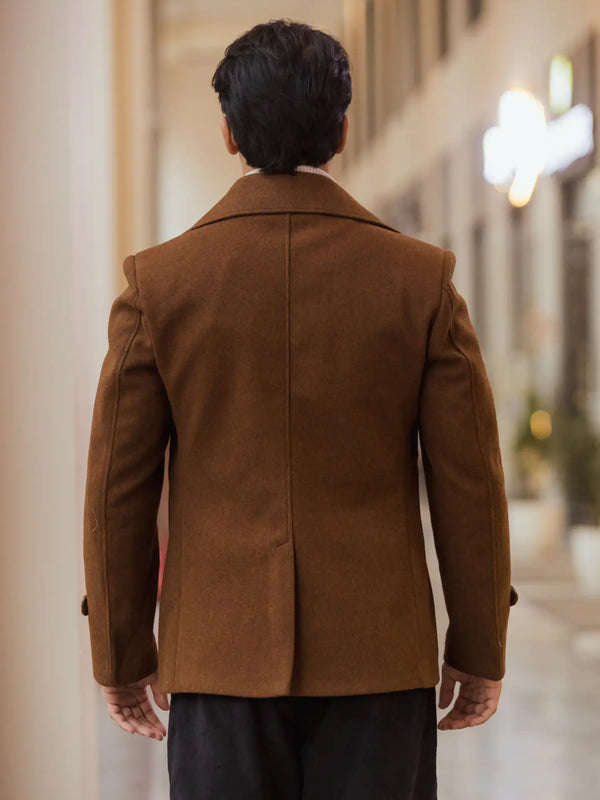 Men Double Breasted Short Coat