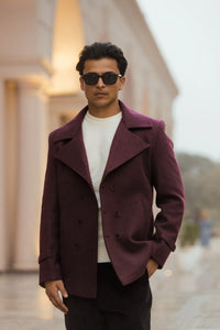 Men Double Breasted Short Coat