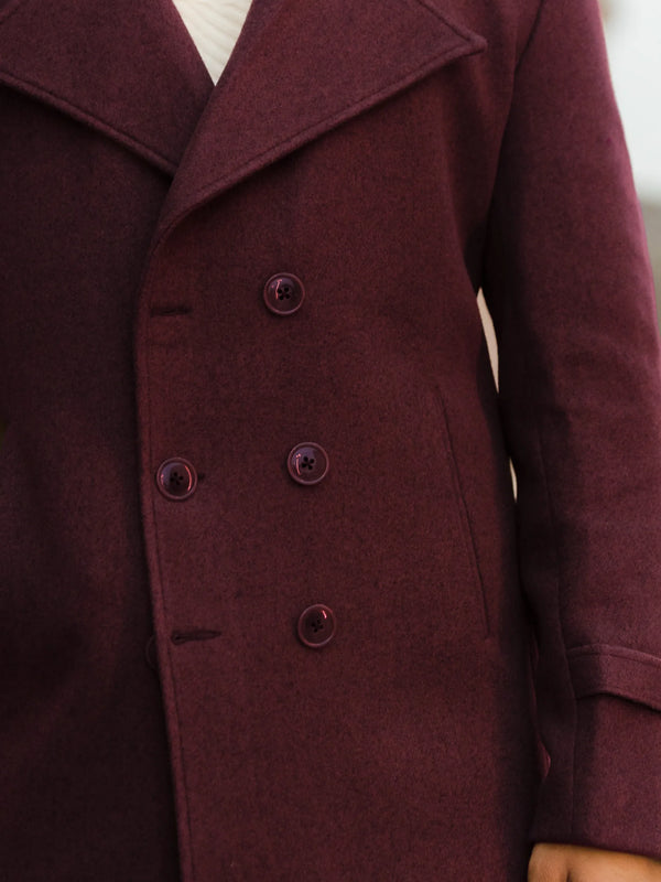 Men Double Breasted Short Coat