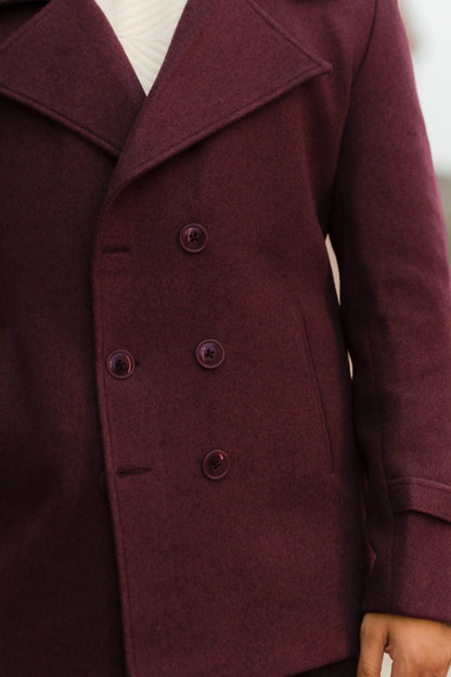 Men Double Breasted Short Coat