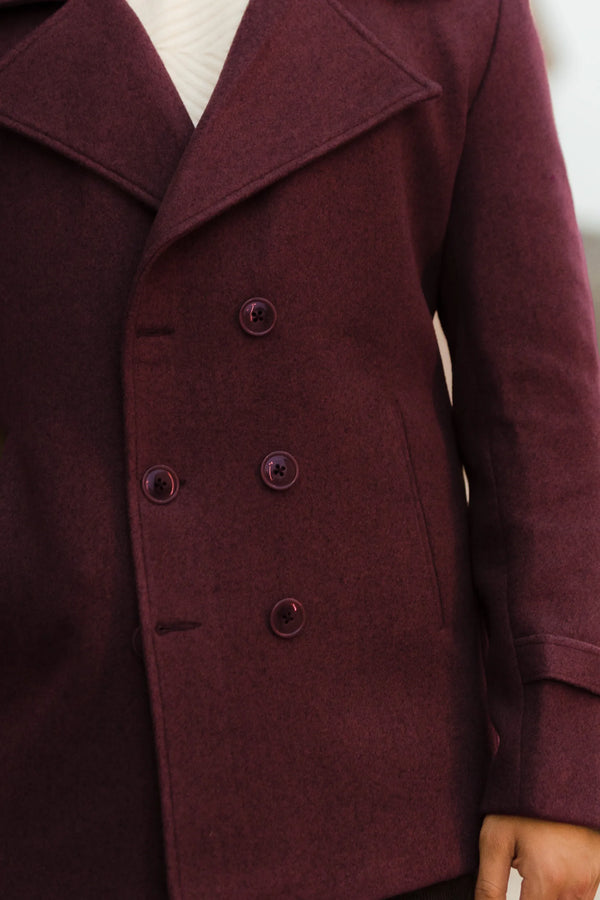 Men Double Breasted Short Coat