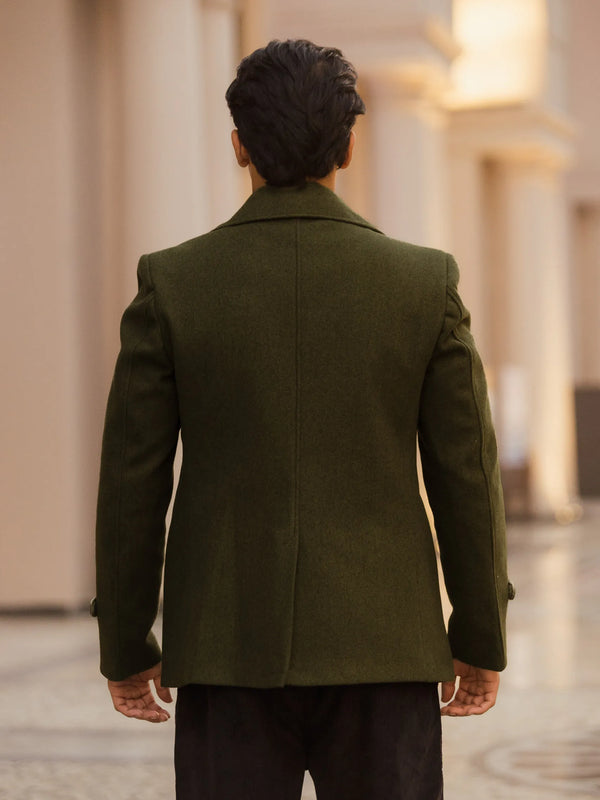 Men Double Breasted Short Coat